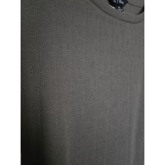 Well Worn Long Sleeve Olive Green Shirt NWT Pretty Texture - Picture 3 of 3